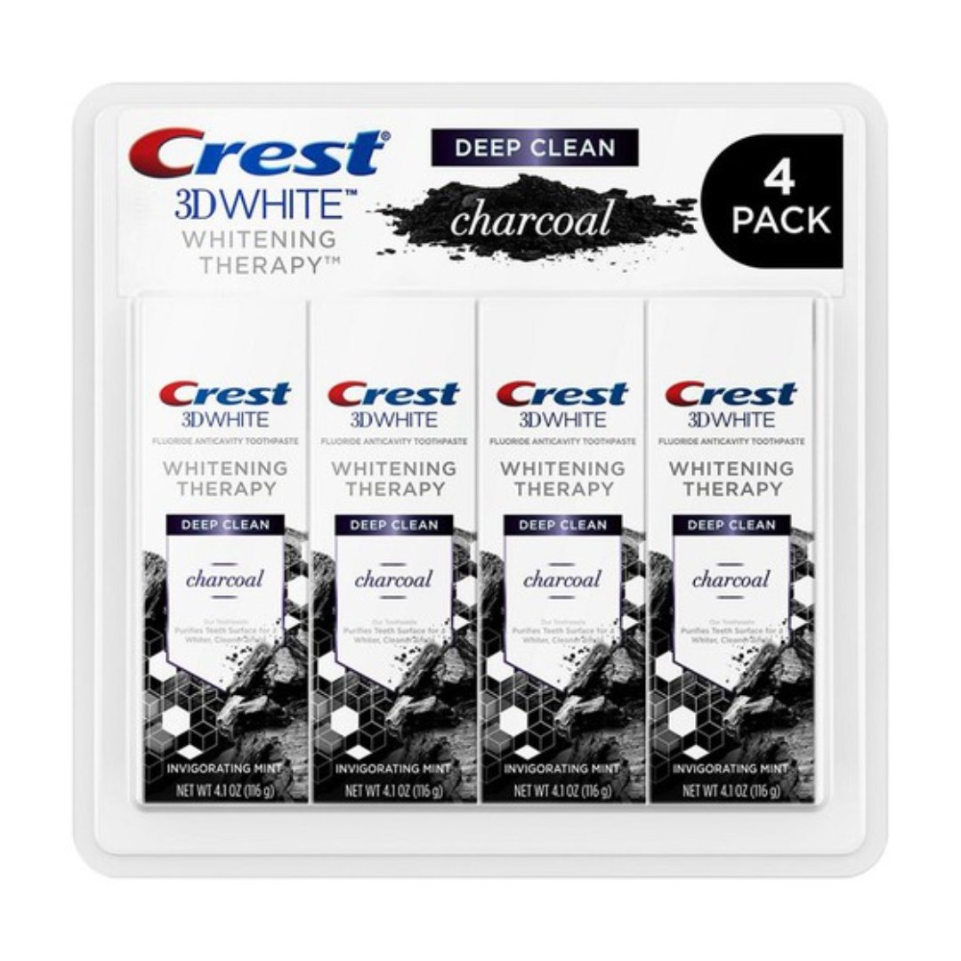 Untitled Project (15) Pasta De Dientes Blanqueadora, Limpieza Profunda / Whitening Therapy Carbón / Crest 3D White / 4 Pack / 116 - Imagen 1