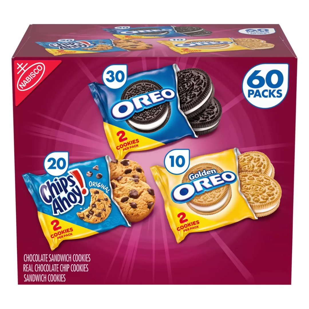 Untitled Project – 2022-12-05T150316.228 Paquete Surtido de Galletas Oreo y Chips Ahoy, Nabisco / 60 Pack / 22 g - Imagen 1