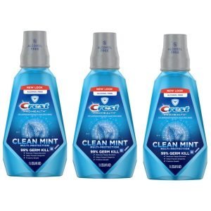 Enjuague Bucal Crest Pro Health - Clean Mint- Sin Alcohol / 3 Pack / 1L