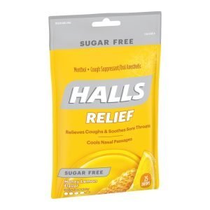Halls Relief Sabor Honey Lemon Sin Azúcar, 25 Pack