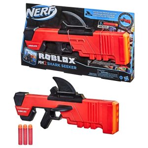 NERF Roblox MM2 - Lanzador De Dardos Shark Seeker / Incluye 3 Mega Dardos