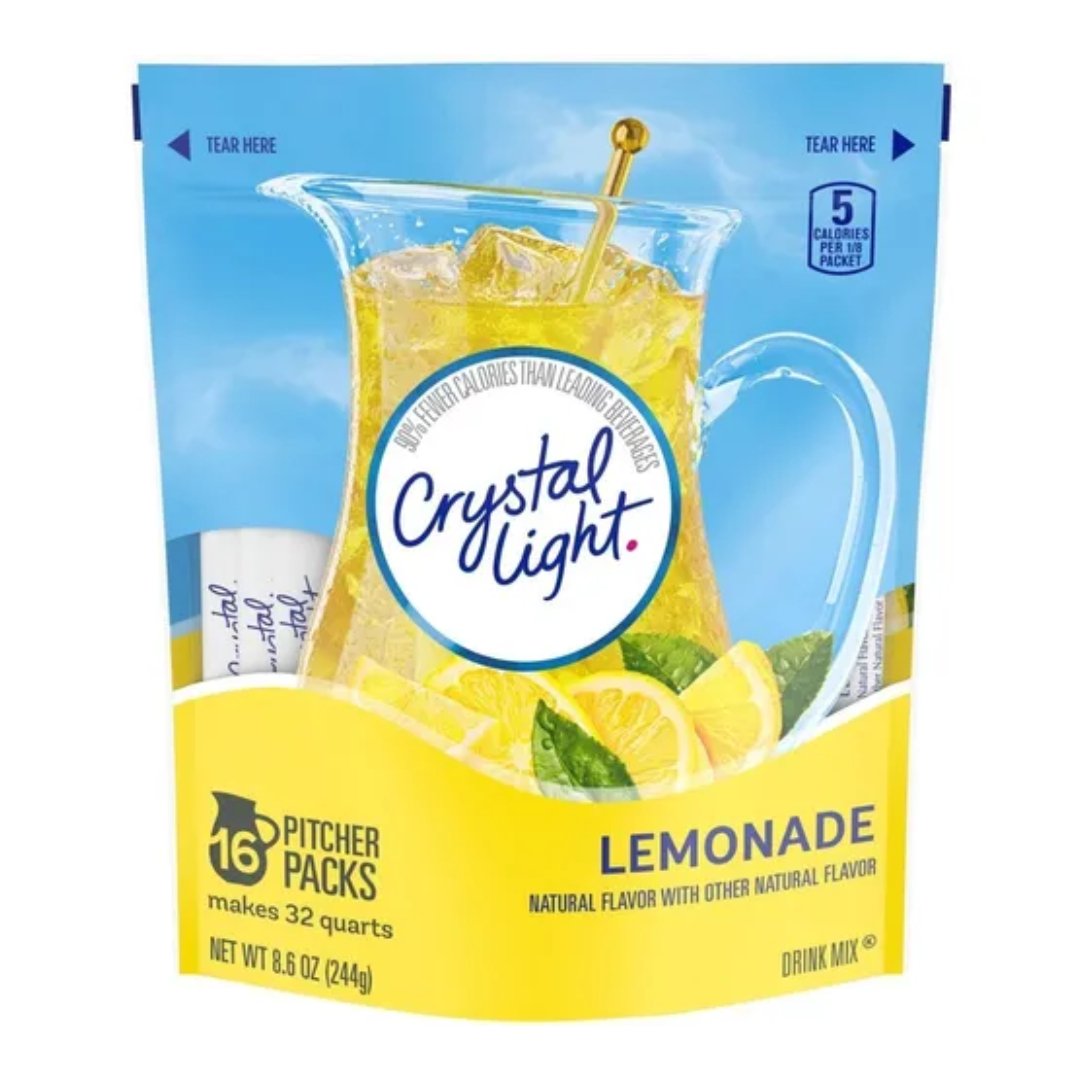 Untitled Project (71) Mezcla Instantánea De Limonada En Polvo, Crystal Light / 16 Pack / 244g Menos Calorías - Imagen 1