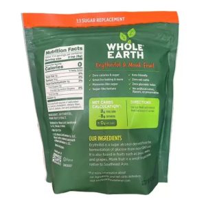 Edulcorante a Base De Plantas Enteras, Erritol y Fruta De Monje / Whole Earth / 908g - Imagen 2