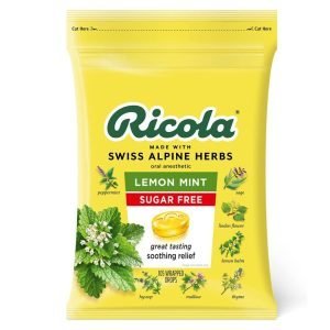 Caramelos Sin Azúcar De Alivio Natural Sabor LemonMint, Ricola / 105 Pack