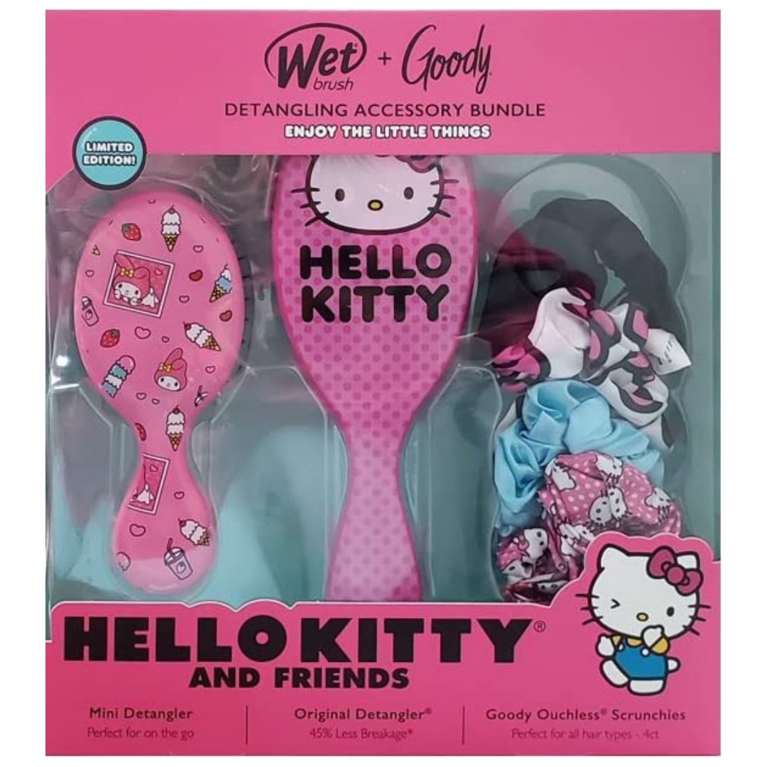 Untitled Project – 2023-01-18T192027.682 Set De Cepillos Y Accesorios Para El Cabello, Hello Kitty and Friends / Wet Brush + Goody - Imagen 1