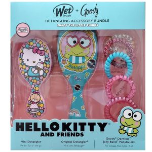 Set De Cepillos Y Accesorios Para El Cabello, Hello Kitty and Friends + Kerappi / Wet Brush + Goody