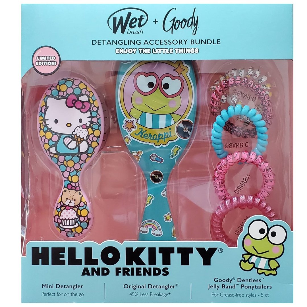 Untitled Project – 2023-01-18T201551.667 Set De Cepillos Y Accesorios Para El Cabello, Hello Kitty and Friends + Kerappi / Wet Brush + Goody - Imagen 1