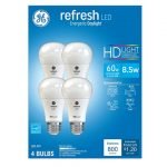 Bombillos Refresh LED De Luz Diurna GE / 60 W / HD Light / A19 De Uso General - 800 Lúmenes / 4 Pack