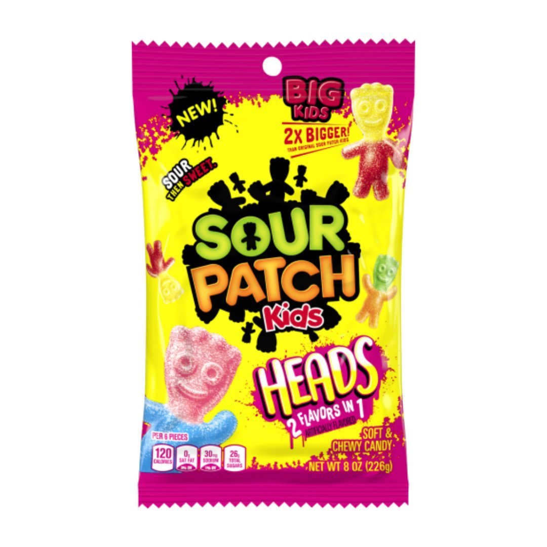 Untitled Project - 2023-03-03T083852.590 Gomitas Sour Patch Kids Heads 2 sabores en 1 / 226g - Imagen 1