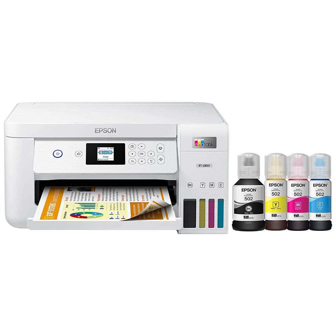 Untitled Project - 2023-03-03T162055.037 Epson EcoTank ET-2850 - Impresora Inalámbrica Todo En Uno / Color Blanco - Imagen 1