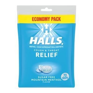 Halls Relief - Sabor Menta Sin Azúcar / 70 Pack