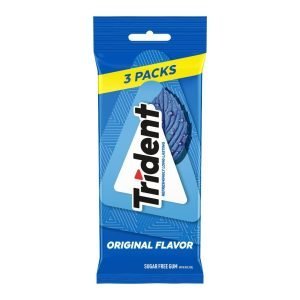 Chiclets Trident – Sabor Original Sin Azúcar / 14 Sticks / 3 Pack