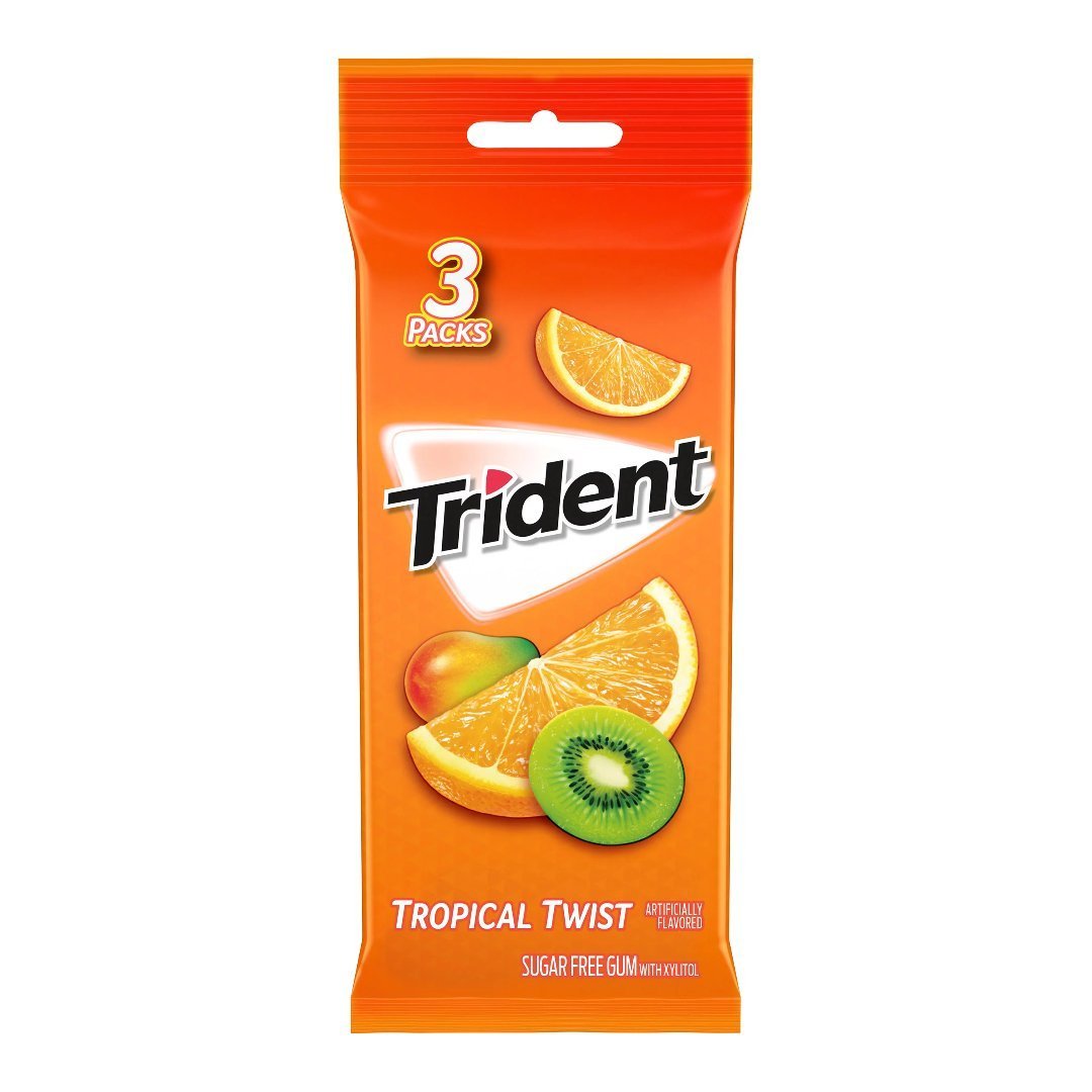 Untitled Project – 2023-03-17T140035.283 Chiclest Trident – Sabor Tropical Sin Azúcar / 14 Sticks / 3 Pack - Imagen 1