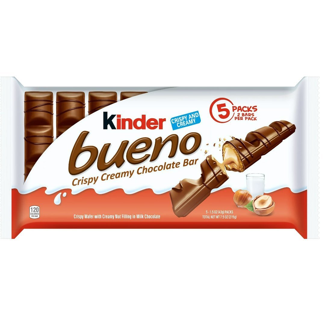 Untitled Project – 2023-03-17T140051.779 Chocolate Con Leche y Crema De Avellana, Kinder Bueno / 5 Pack / 43g - Imagen 1