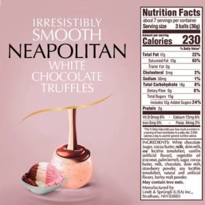 Trufas De Chocolate Blanco Neapolitan, Lindt Lindor / 600g - Imagen 2