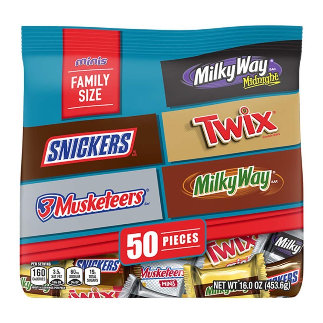 Untitled Project - 2023-05-18T122604.053 Chocolates Mars Minis Variados Family Size / 50 Piezas / 453.6g - Imagen 1