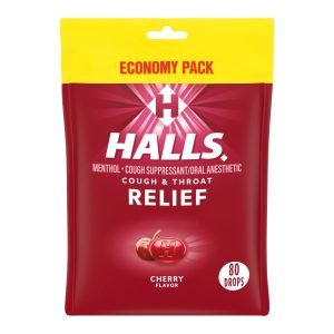Halls Relief Sabor Cereza, 80 Pack