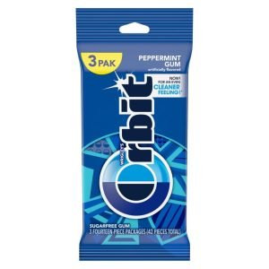 Chiclets Orbit Sin Azúcar - Peppermint / 3 Pack / 42 Und