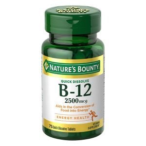 Vitamina B-12 2500mcg / Nature´s Bounty / 75 Tabletas