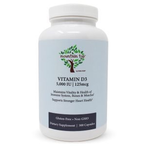 Vitamina D3 125mcg Gluten Free - Vegano / Mountain Top / 300 Capsulas