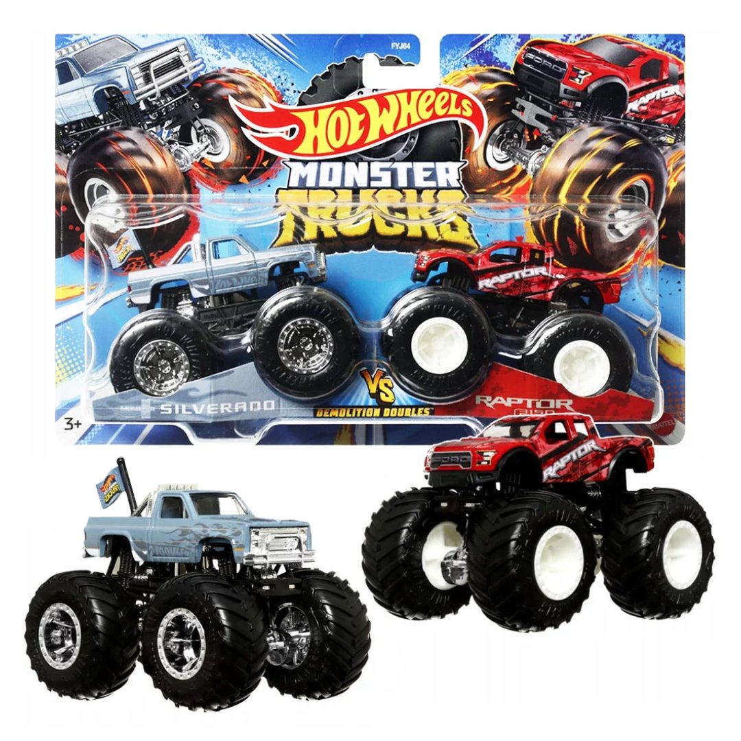 Untitled Project - 2023-06-19T123354.505 Carros Hot Wheels - Monster Trucks Silverado Vs Raptor F150 - Imagen 1