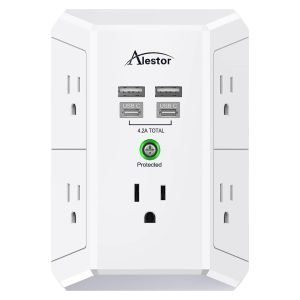 Adaptador De Corriente Múltiple 5x AC 2x USB 2x USB-C / HR-519A / Alestor
