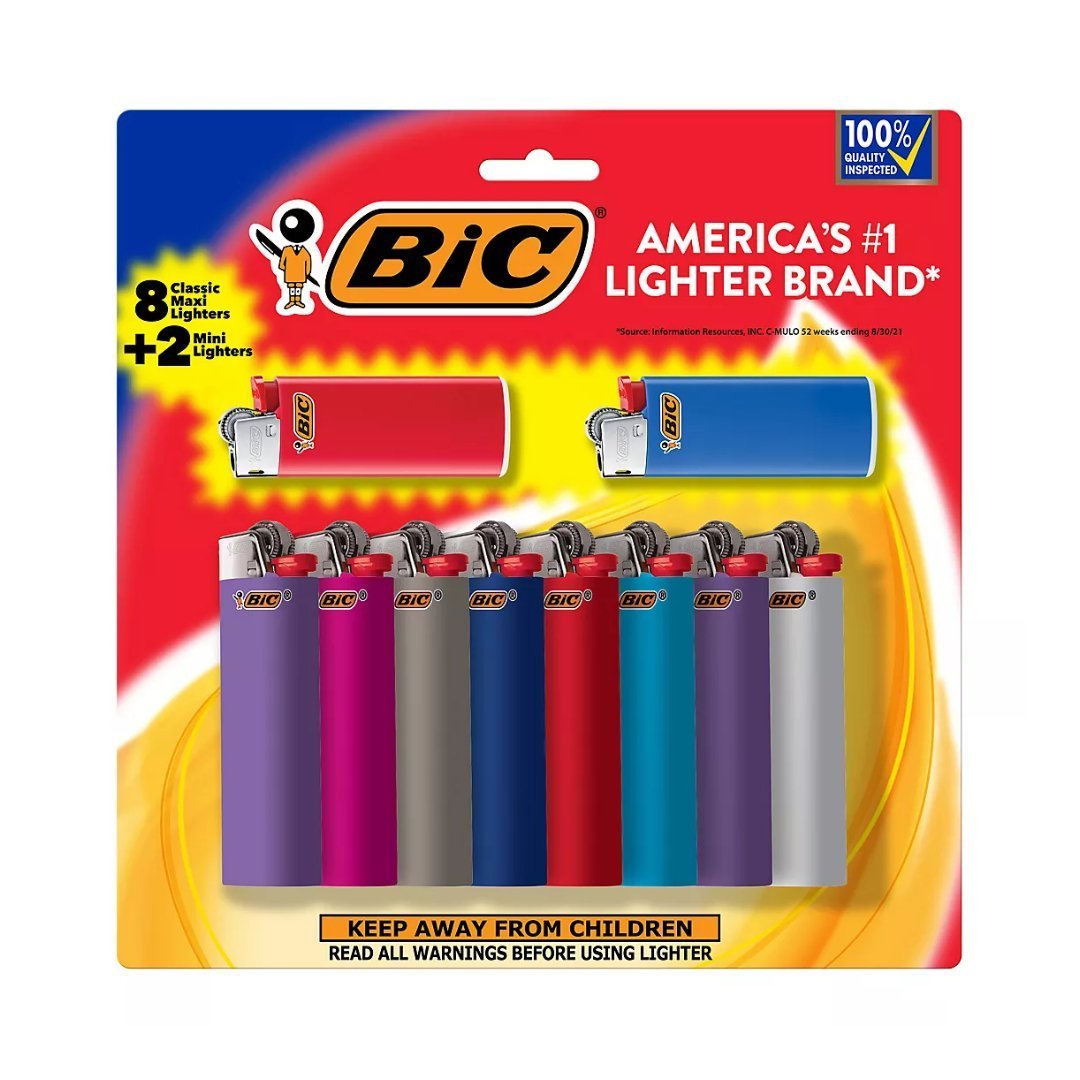 070330666085 Encendedores Bic / 8 Pack + 2 Mini - Imagen 1