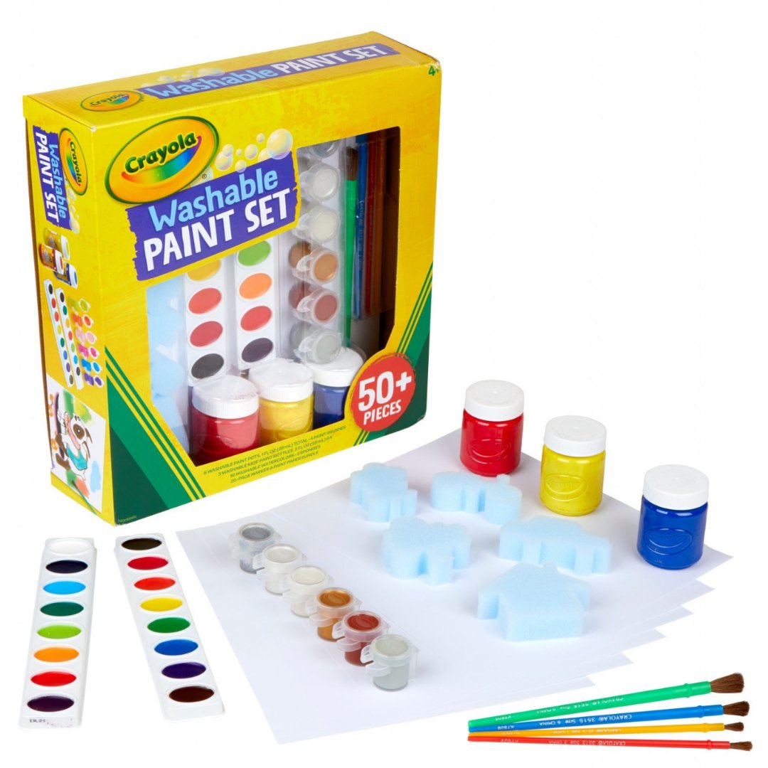 Untitled Project - 2024-10-30T114148.116 Juego De Pintura Lavable Para Niños / Crayola / 50 Pzs - Imagen 1