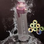Botella De Agua Con 7 Cápsulas De Sabor / Alaxka / 650mL / Color Rosa