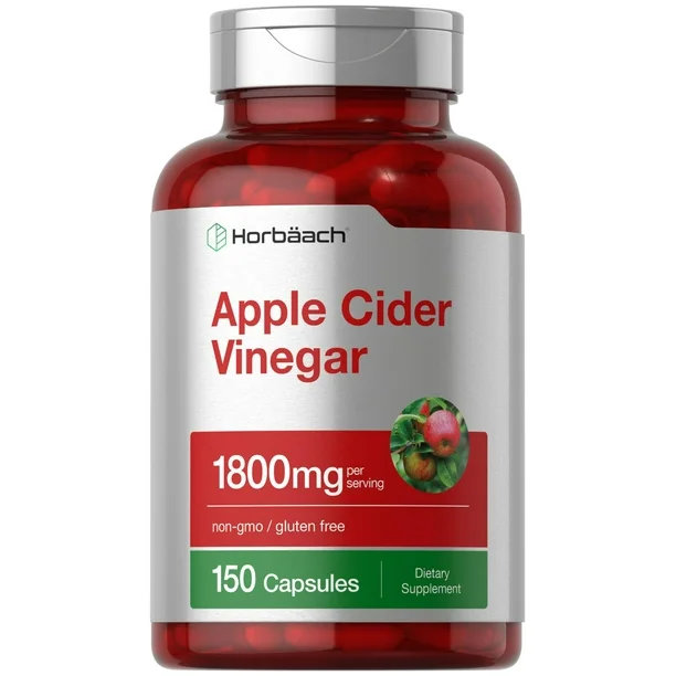 HORBAACH APPLE CIDER VINEGAR 150 CAPS WEBP 1800MG Nutricost Ácido Alfa Lipoico de 600 mg por porción, 120 cápsulas, 60 porciones - Imagen 1