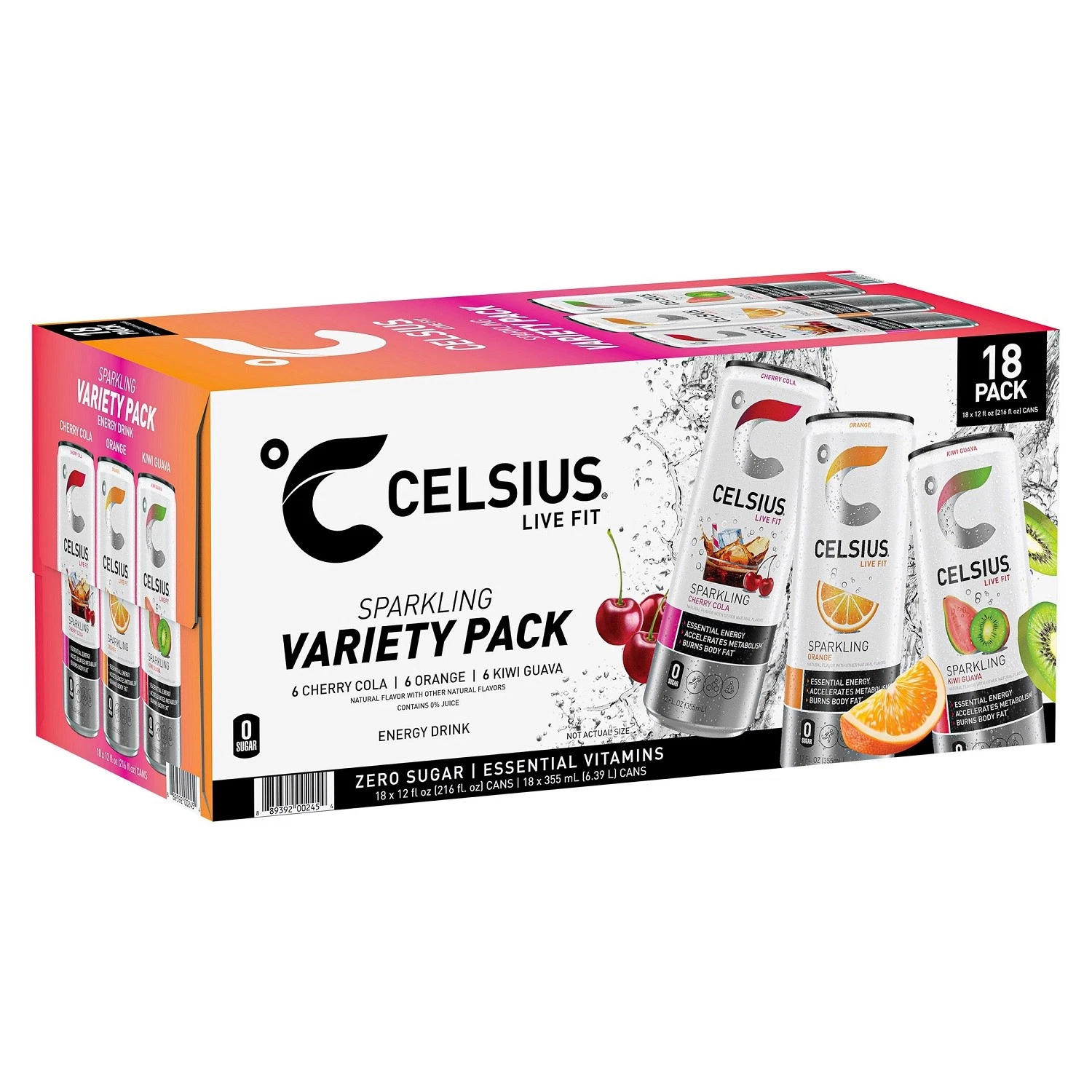 celcius Celcius Bebida Energetica Sabores Variados 18 Pack / 355ml - Imagen 1