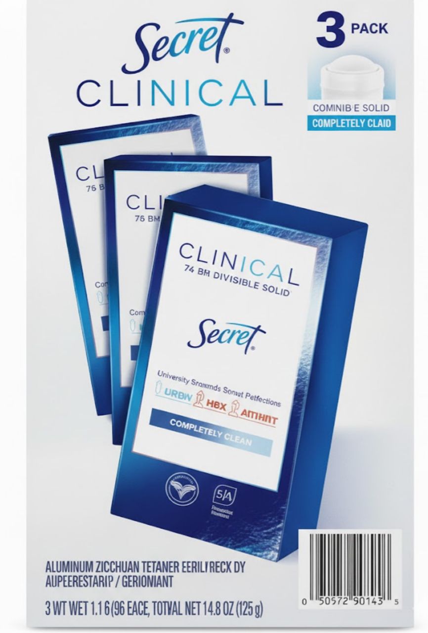 secret Secret Desodorante Sólido Clinical Ph Balanceado – Podwer Fresh / 3 Pack - Imagen 1