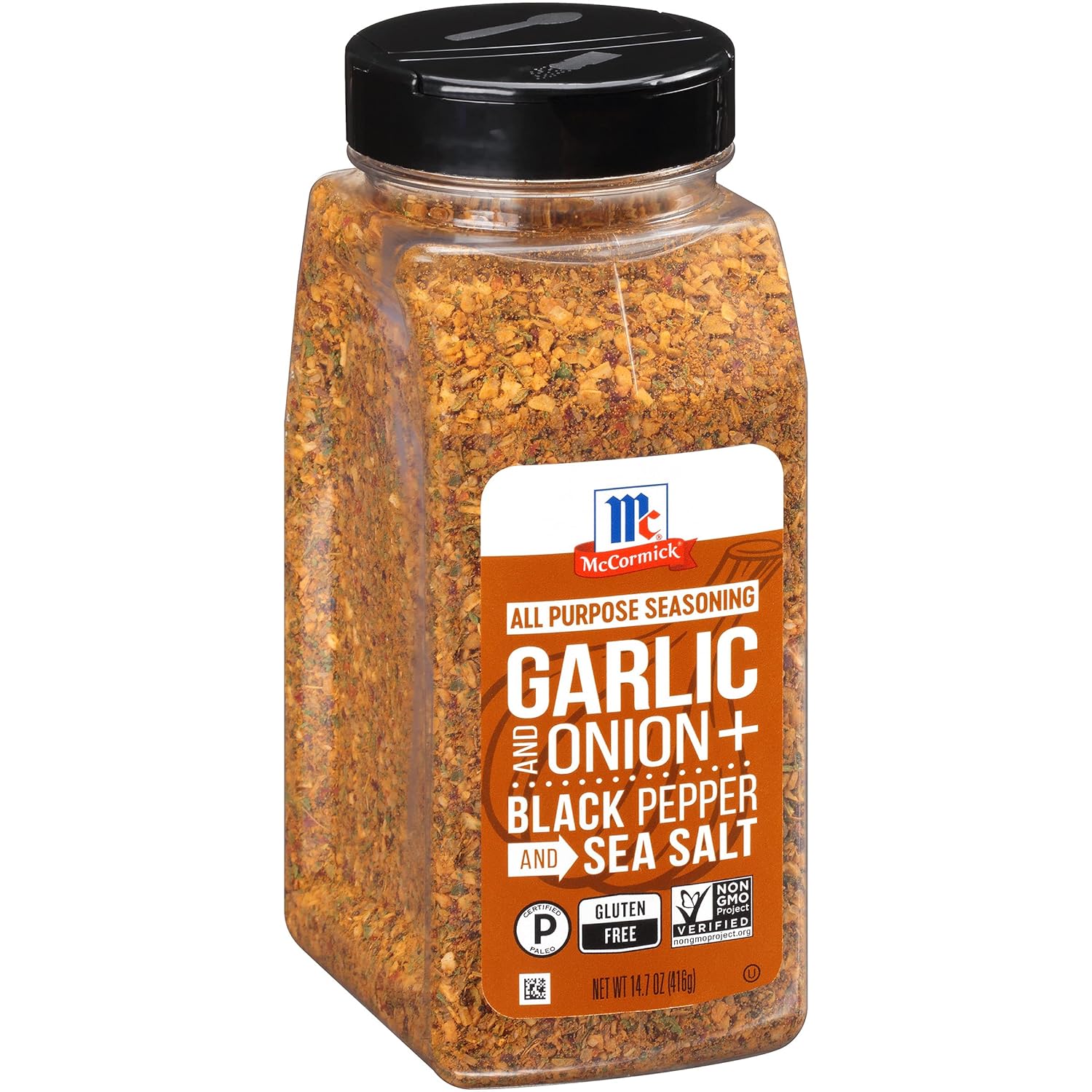 ajo pimienta cebolla Mccormick Condimento De Ajo, Cebolla, Pimienta Negra Y Sal Marina / 258Gr. - Imagen 1
